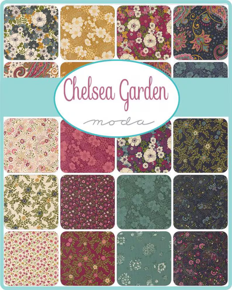 Chelsea Garden Mini Charm 33850MC Moda Precuts#1 2.5 Inc Squares from Moda Fabrics