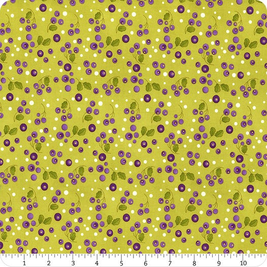 12” Remnant Pansy's & Posies Leaf Circle Spray Ditty by Moda Fabrics