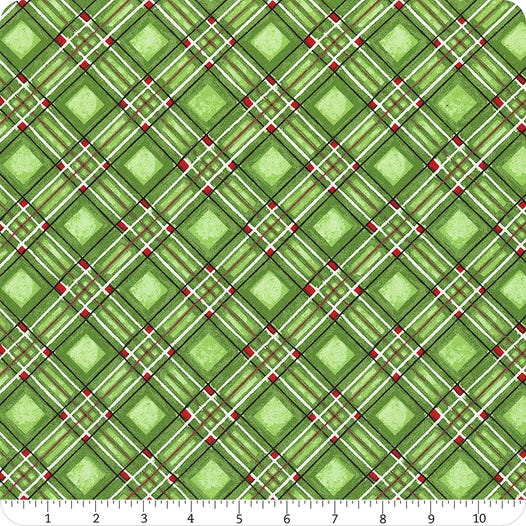 1 Yard Cut Holiday Greetings Forest Festive Plaid Yardage SKU# 53608-7 from Windham Fabrics