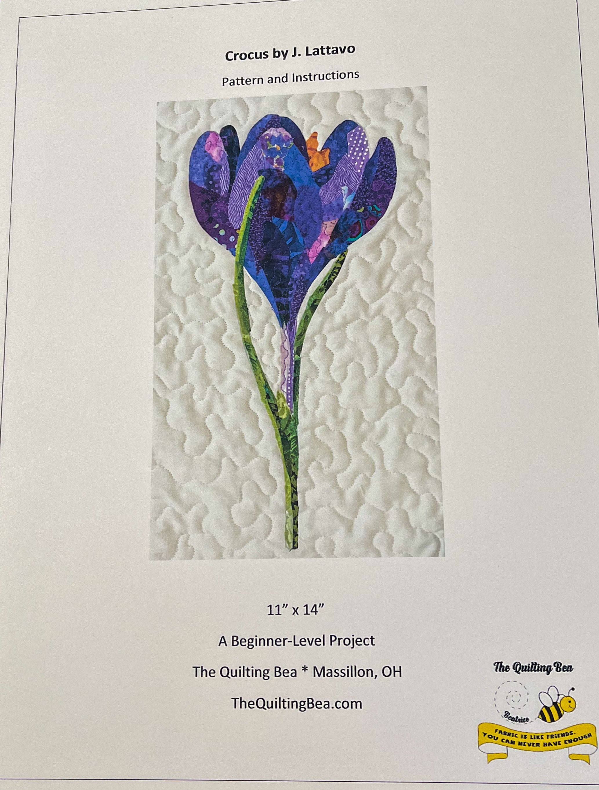 Crocus Beginner Collage Pattern & Instructions – The Quilting Bea