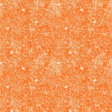 Orange All Hallows Eve Spiderwebs Y3822-36 from ClothWorks Sold by the Half Yard