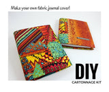 Colorway Arts Cartonnage Reusable Fabric Journal Cover - Journal included