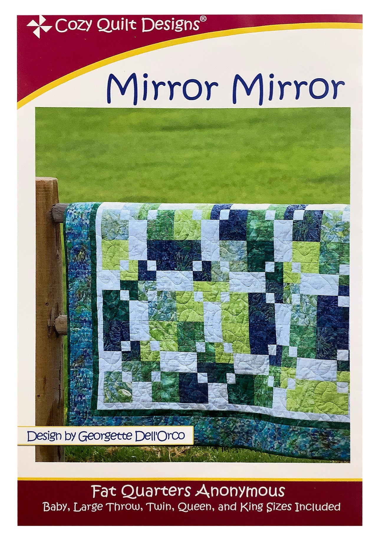 Mirror Mirror Quilt Pattern Fat Quarters Anonymous by Cozy Quilt Designs