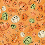 28" Remnant Halloween Whimsy Pumpkins Orange by Riley Blake