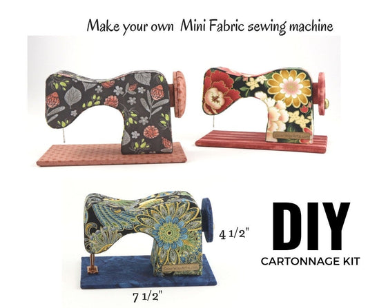 MINI fabric sewing machine DIY kit, cartonnage kit 156, online instructions included