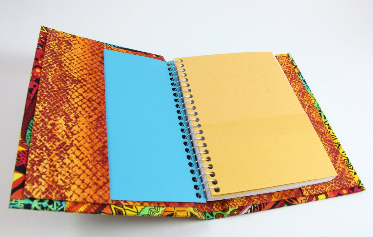 Colorway Arts Cartonnage Reusable Fabric Journal Cover - Journal included