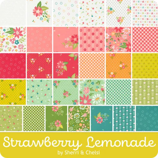 Strawberry Lemonade Charm Pack 5" Squares by Sherri & Chelsi 37670PP from Moda Fabrics