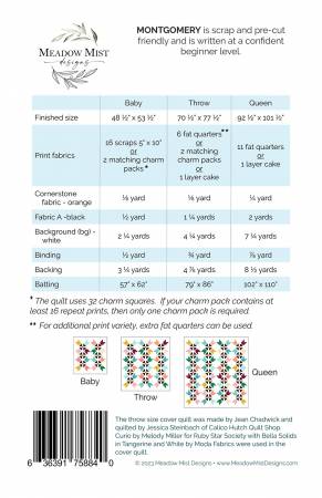 Montgomery Quilt Pattern # MMD1111