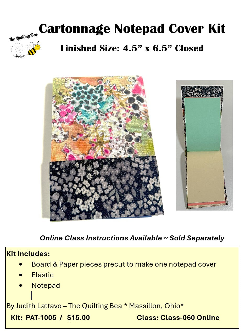 Cartonnage Notepad Cover Kit – The Quilting Bea