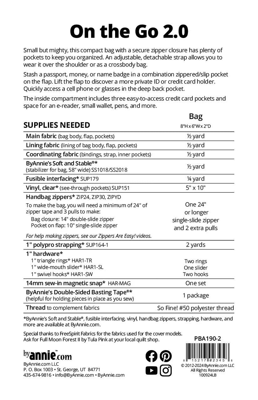 On the Go Pattern # PBA190-2 from ByAnnie