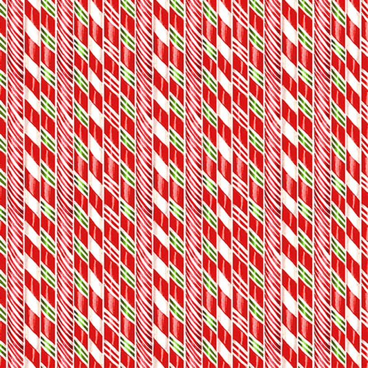 Sugar Coated Candy Canes DP27146-10 by Deborah Edwards for Northcott Fabrics Sold by the Half Yard