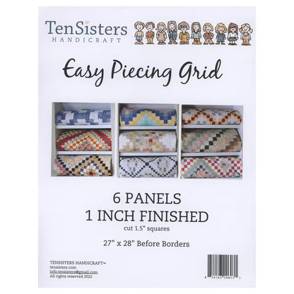 EasyPiecing Grid Panels 1 Inch Finished - 6 Panels by TenSisters Handicraft