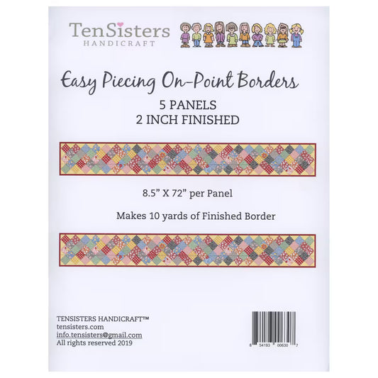 EasyPiecing Grid On-Point Border Panels 2 Inch - 5 Panels by TenSisters Handicraft