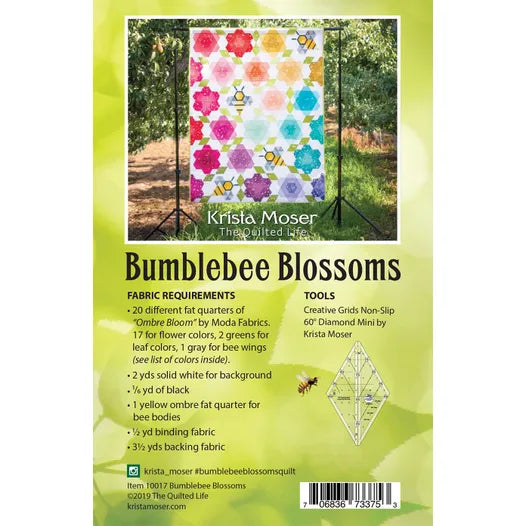 Bumblebee Blossoms # TQL10017 by Krista Moser from A Quilted Life