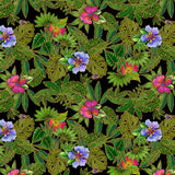 Earth Song Y4020-3M Jungle Floral Black Metallic Laurel Burch from Clothworks Sold by the Half Yard
