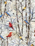 Winter Birds from Timeless Treasures Sold by the Half Yard