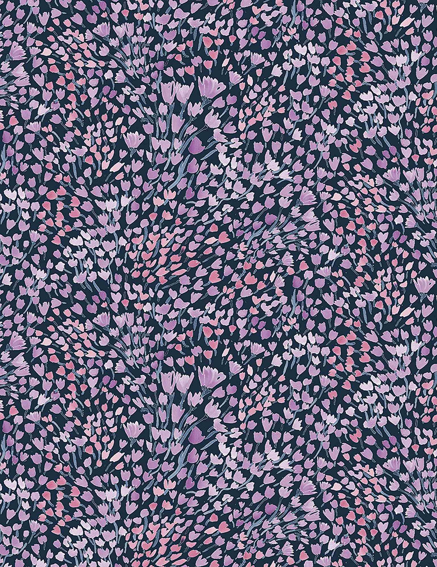 Ditsy Unicorn Forest Florals Navy from Timeless Treasures Sold by the Half Yard