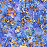 Sylvan Spirit - Floral & Leaf Toss Batik 29366 B by QT Fabrics All Ohio Shop Hop Exclusive Sold by the Half Yard