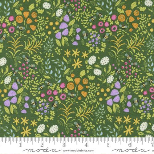 Wild Blossoms Little Wild Things Ditsy Basil 48735 16 by Robin Pickens for Moda Fabrics Sold by the Half Yard