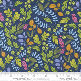 Wild Blossoms Leafy World Florals Leaf Navy 48736 25 by Robin Pickens for Moda Fabrics Sold by the Half Yard