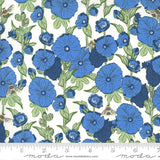 Break of Day Ivory Cornflower (Hollyocks Bees Floral) from Moda Fabrics Sold by the Half Yard