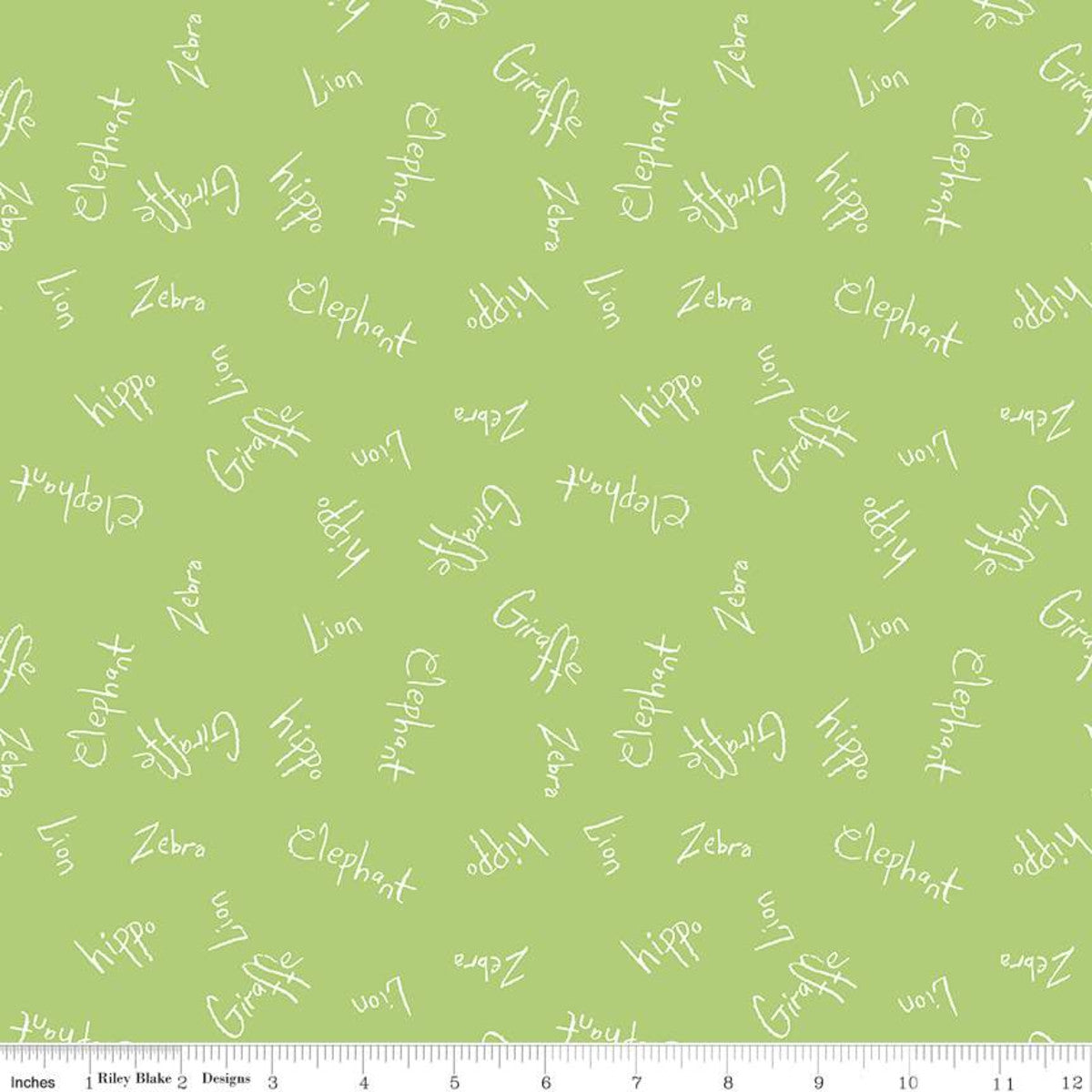 Colorful Friends Words Key Lime from Riley Blake Sold by the Half Yard