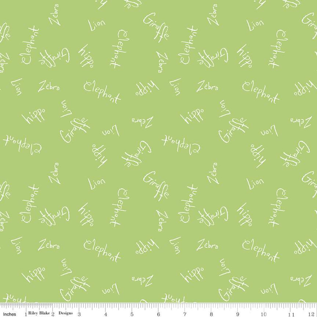 SALE! Colorful Friends Words Key Lime from Riley Blake Sold by the Half Yard