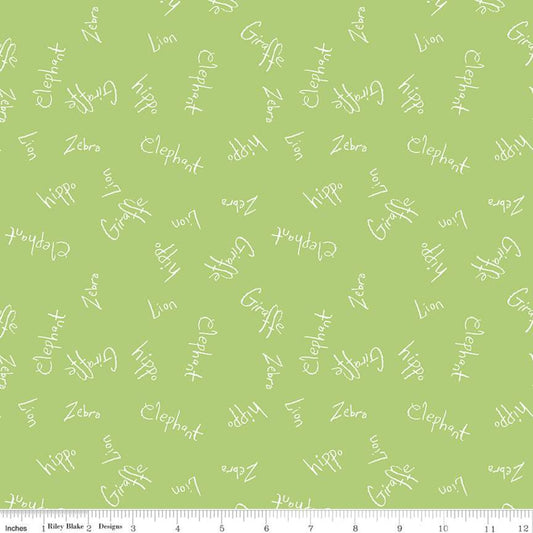 SALE! Colorful Friends Words Key Lime from Riley Blake Sold by the Half Yard