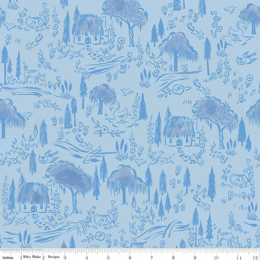 SALE! Little Brier Rose Woodland Blue from Riley Blake Sold by the Half Yard