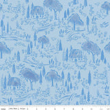 Little Brier Rose Woodland Blue from Riley Blake Sold by the Half Yard