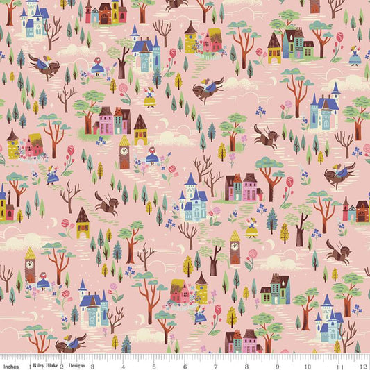 SALE! Beauty & the Beast French Countryside Pink from Riley Blake Sold by the Half Yard