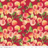 Glohaven Peaches Red from Riley Blake Sold by the Half Yard