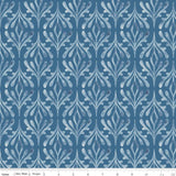 Glohaven Damask Blue from Riley Blake Sold by the Half Yard