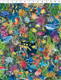 Calypso II Reef Blue by In The Beginning Fabrics Sold by the Half Yard