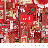 Color Collage - Red from Northcott Sold by the Half Yard