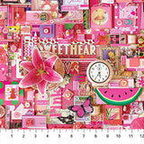 Color Collage - Pink from Northcott Sold by the Half Yard