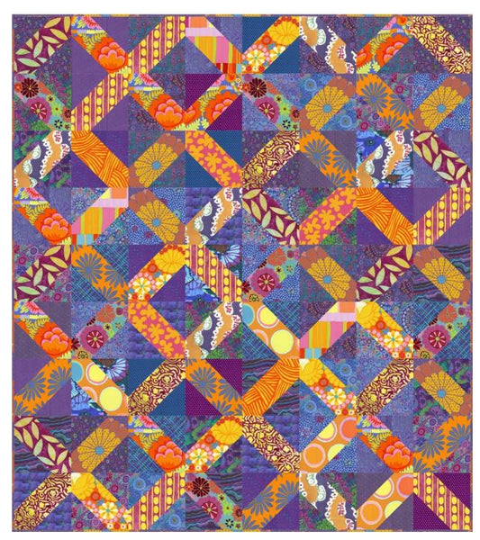 Eclectic Blue Quilt from Free Spirit Fabrics ((Free Pattern)