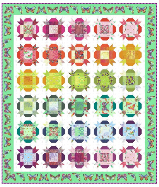 Hibiscus Quilt from Free Spirit Fabrics ((Free Pattern)