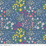 Poppy and Posey Garden Navy from Riley Blake Sold by the Half Yard