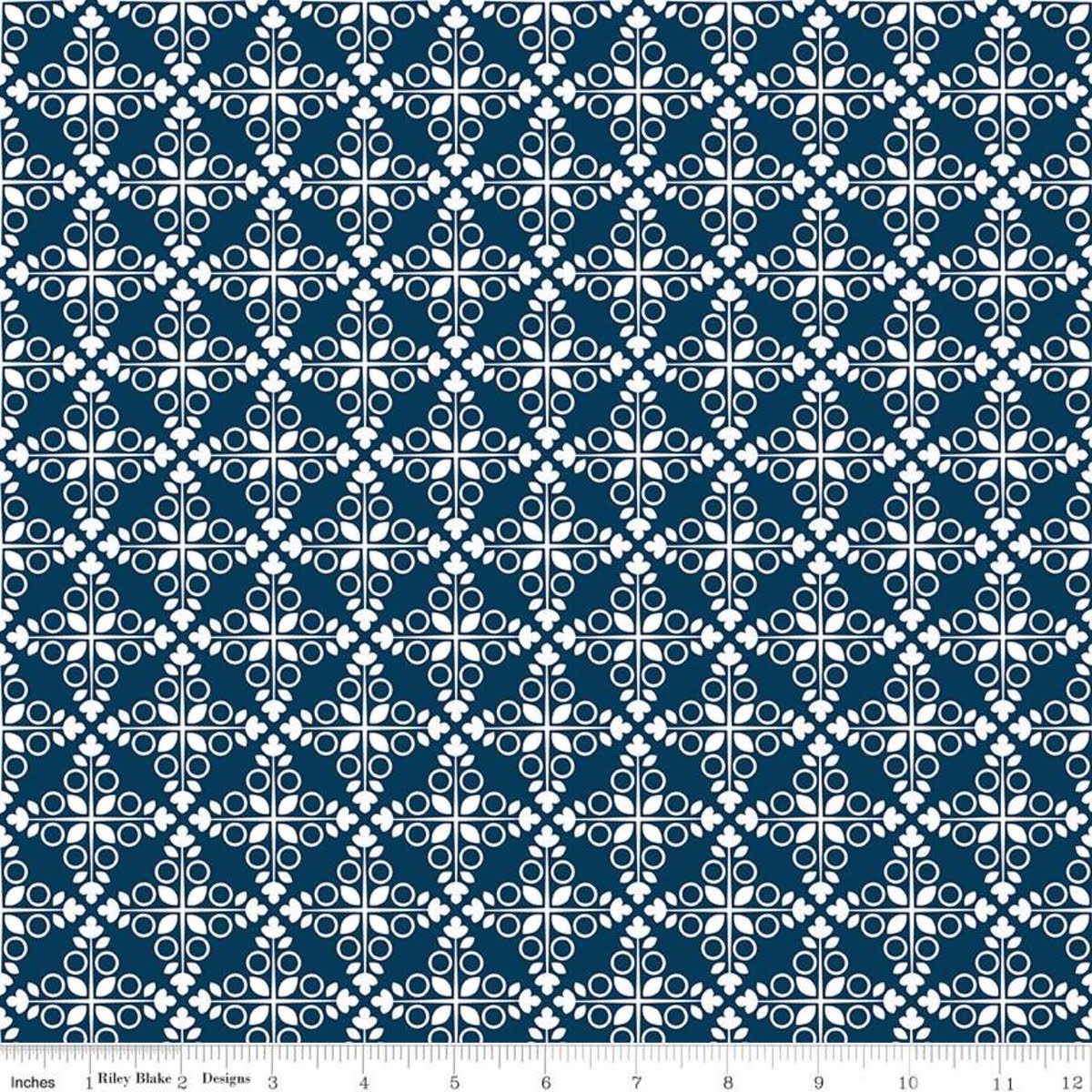 Garden Party Trellis Navy from Riley Blake Sold by the Half Yard