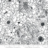 Illustrations Paper (Modern Florals) from Moda Fabrics Sold by the Half Yard