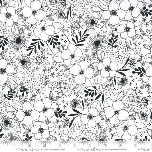 Illustrations Paper (Wild Florals) from Moda Fabrics Sold by the Half Yard