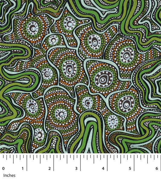 Remnant 16" Meteors Green from M&S Textiles Australia