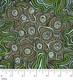 Meteors Green from M&S Textiles Australia Sold by the Half Yard