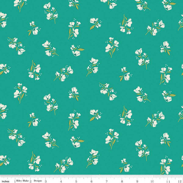 Midsummer Meadow Blossom Rainforest from Riley Blake Sold by the Half Yard