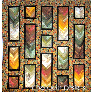 Autumn Braid Strip Club Pattern from Cozy Quilt Designs