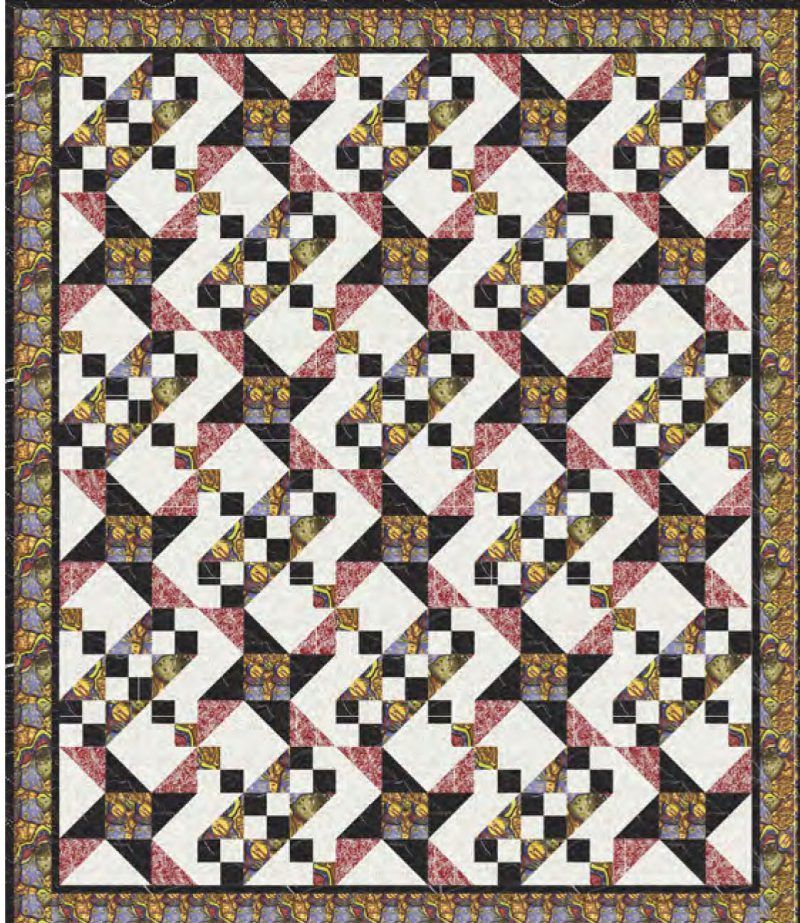Two Block Quilt Free Quilt Pattern by A Henry for M&S Textiles Australia (Free Pattern)