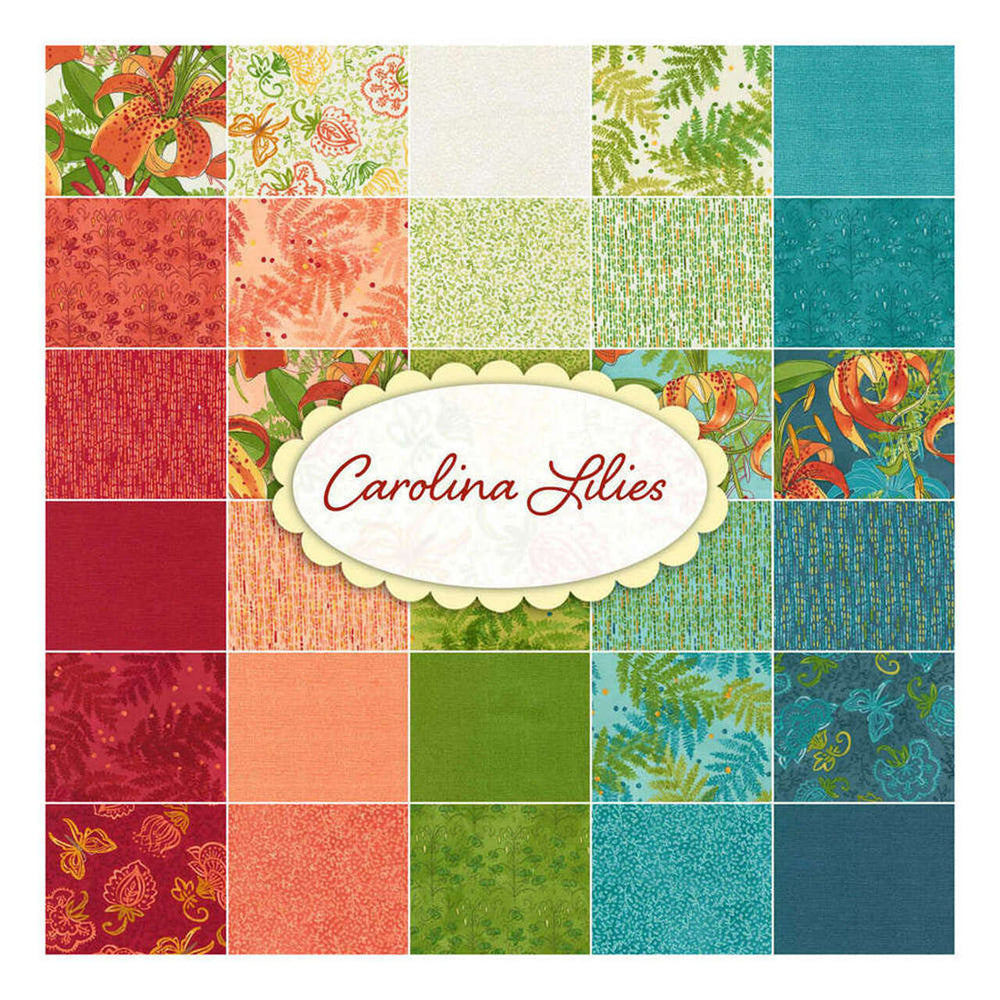Carolina Lillies 2.5" Jelly Roll by Robin Pickens from Moda Fabrics