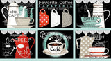 Coffee Chalk Placemat Panels from Riley Blake Sold by the Half Yard