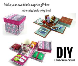 Colorway Arts Cartonnage Fabric Sewing Box